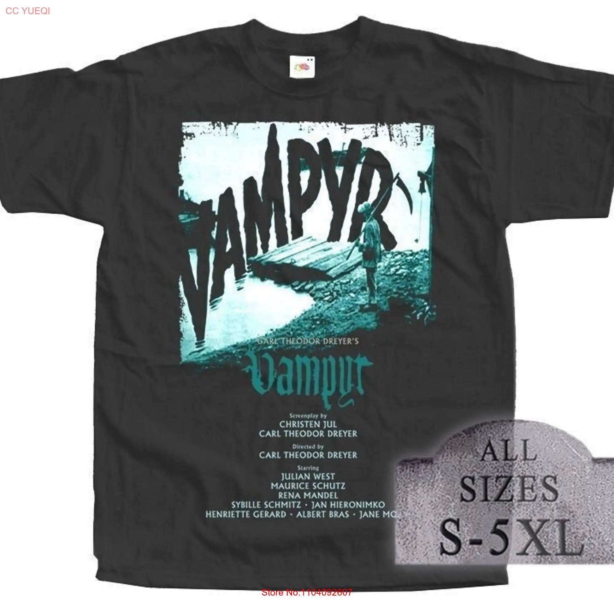 Vampyr V12 Horror Poster T SHIRT All sizes S 5XL Cotton long or short sleeves