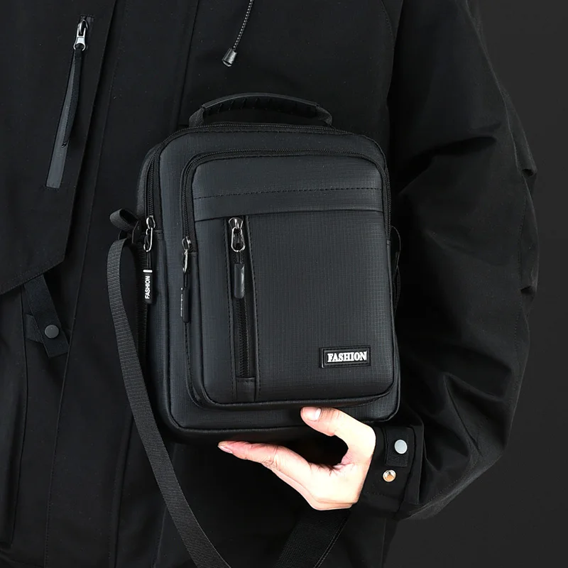 Men's Lightweight Oxford Messenger Bag - Fashion Casual Shoulder Purse with Elegant Design