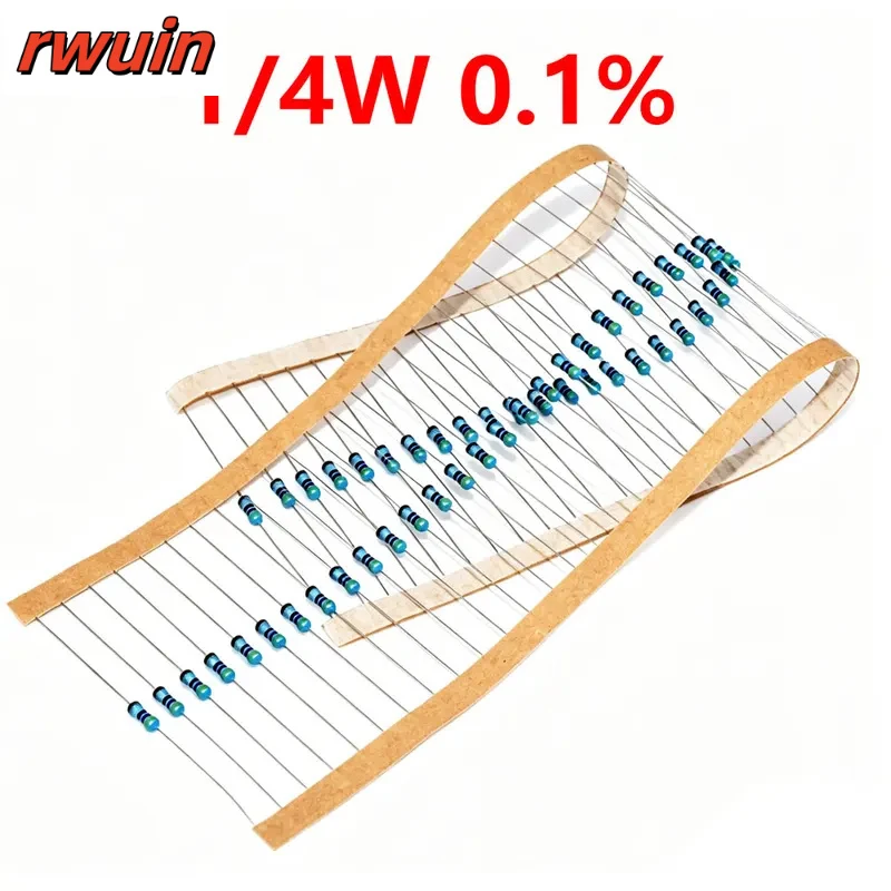 10PCS 1/4W 0.1% Precise resistance 1R 1.5 2 2.2 3.3 3.9 4.7 5.1 6.8 7.5 8.2 10K 12 11 15R 16 18 20 22 25 30 33 36 39 43 47R ohm