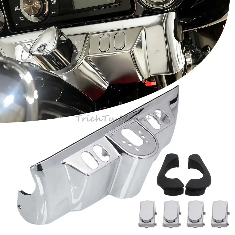 

Switch Panel Cover Accent/Inner Fairing Cap kit For Harley Touring Electra Glide Street Glide Tri Glide Ultra Classic 1996-2013