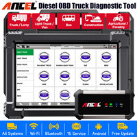 ANCEL X7 HD OBD2 Truck Scanner ECU EPB ABS Oil Reset Bi-directional 24V 12V All System Diesel Heavy Duty Truck Diagnostic Tool