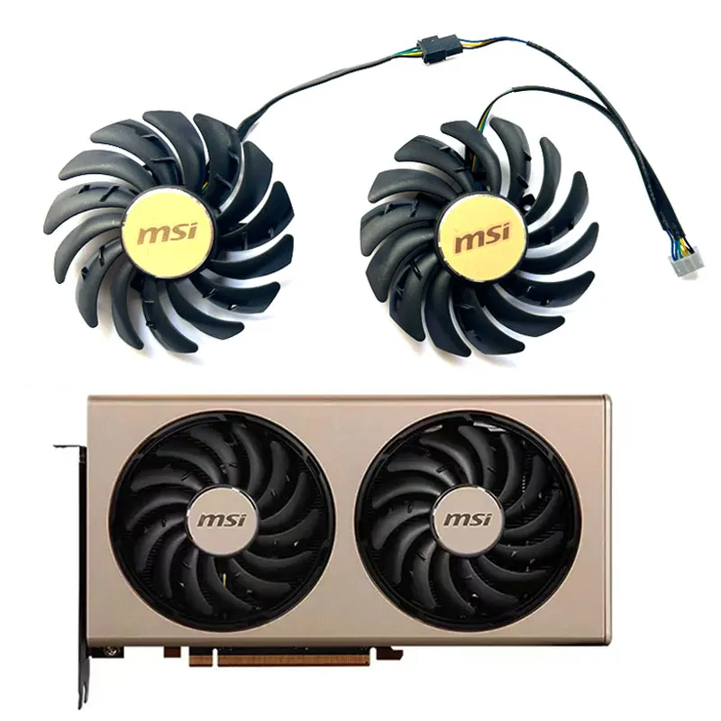 85MM New For MSI Radeon RX5700 5700XT 8GB EVOKE OC Graphics Card Replacement Fan PLD09210S12HH