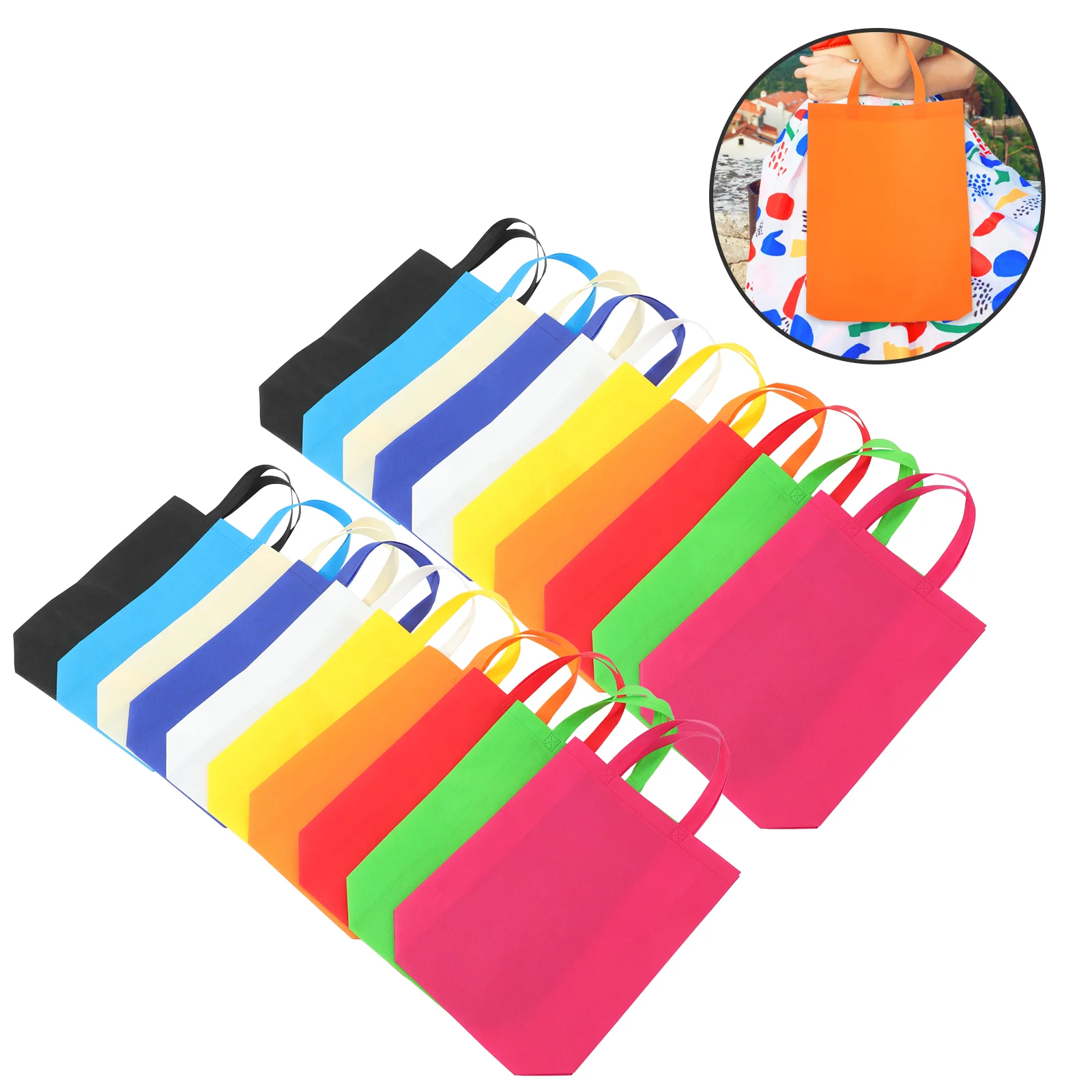 

Non Woven Tote Bag Outdoor Carry Portable Shopping Bags Travel Gift for Presents