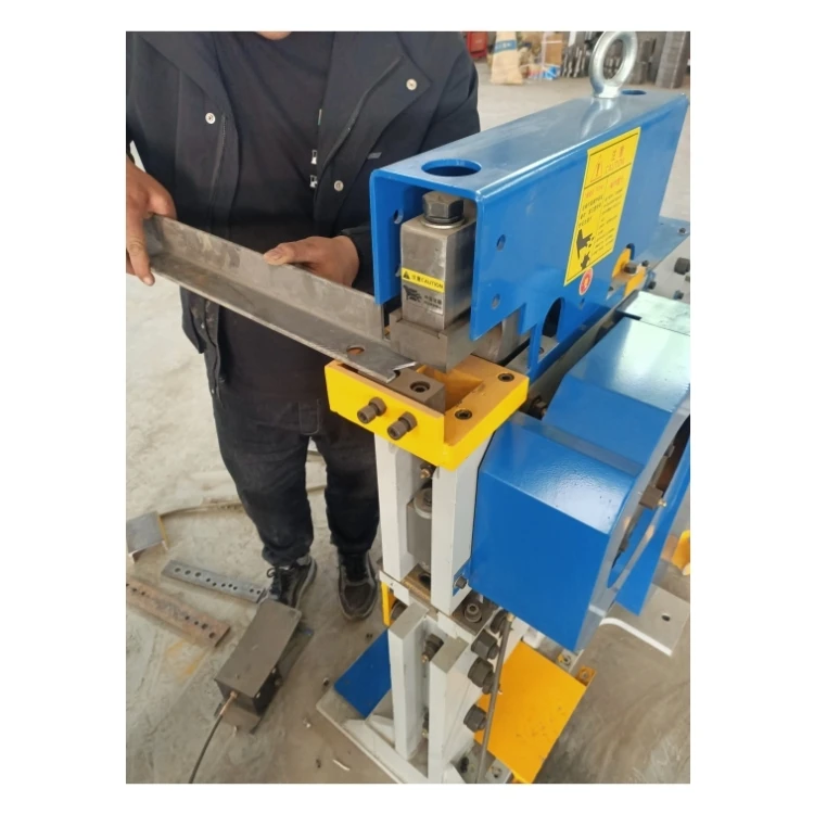 Small electric angle iron processing machine multi-functional punching and shearing joint integrated machine
