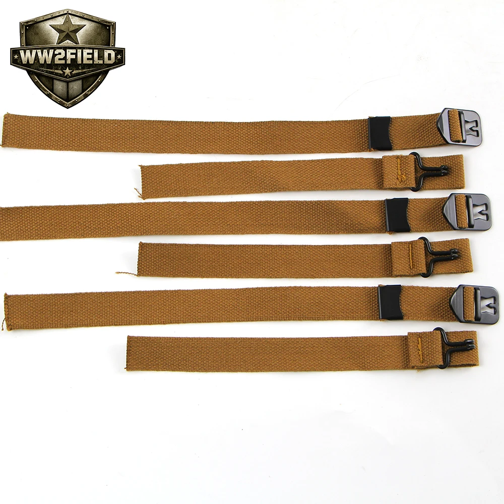 

US M1 Helmet Chin Strap Khaki Cotton Webbing with Metal Fittings A06