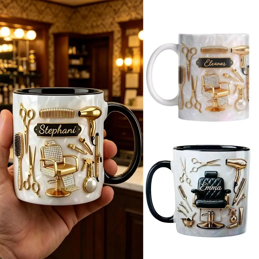 Barber Gift Mug Hairstylist Mug Personalized Hair Stylist Mug Ceramic 330ml Hairdresser Coffee Cup Stylish for Women