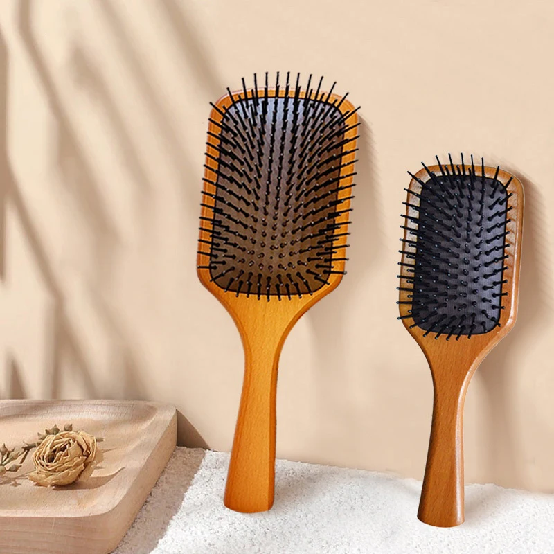 

Wooden Airbag Massage Comb Scalp Care Female Curly Hair Household High-grade Anti-static Hair Loss Large Board Air Cushion Comb