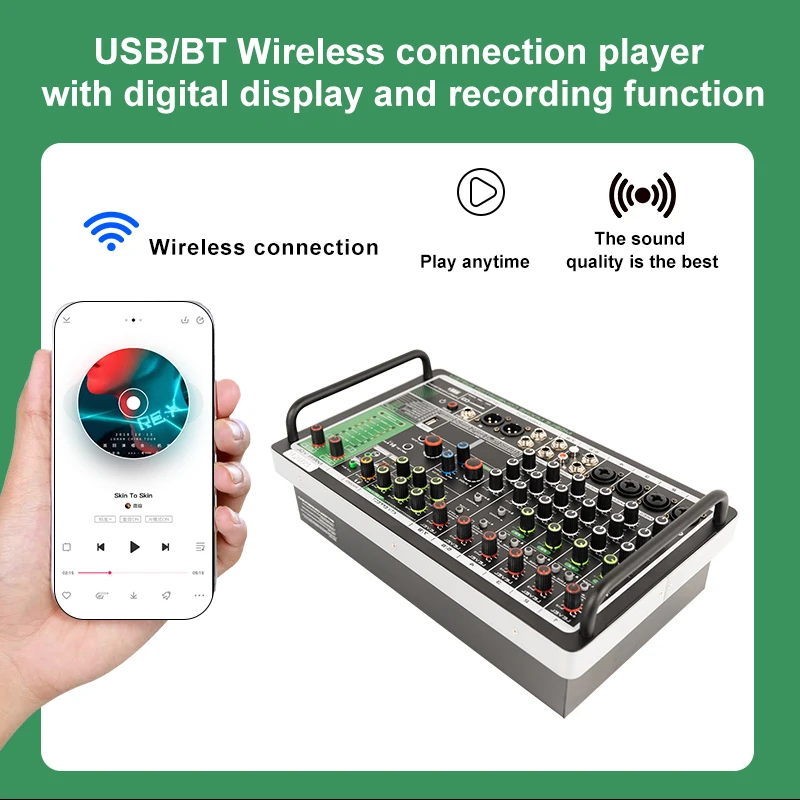 8 Channel 99 Dsp Professional Console Mixer Amplifier Sound Audio System For Dj Karaoke Pro Masks Mixers