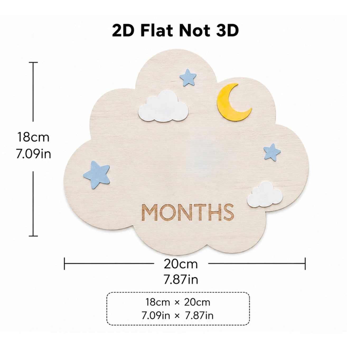 1‑Set Wooden Baby Monthly Milestone Cards, 1‑12 Months Growth Photo Props, Newborn Photography Sign, Holiday Gift view 6
