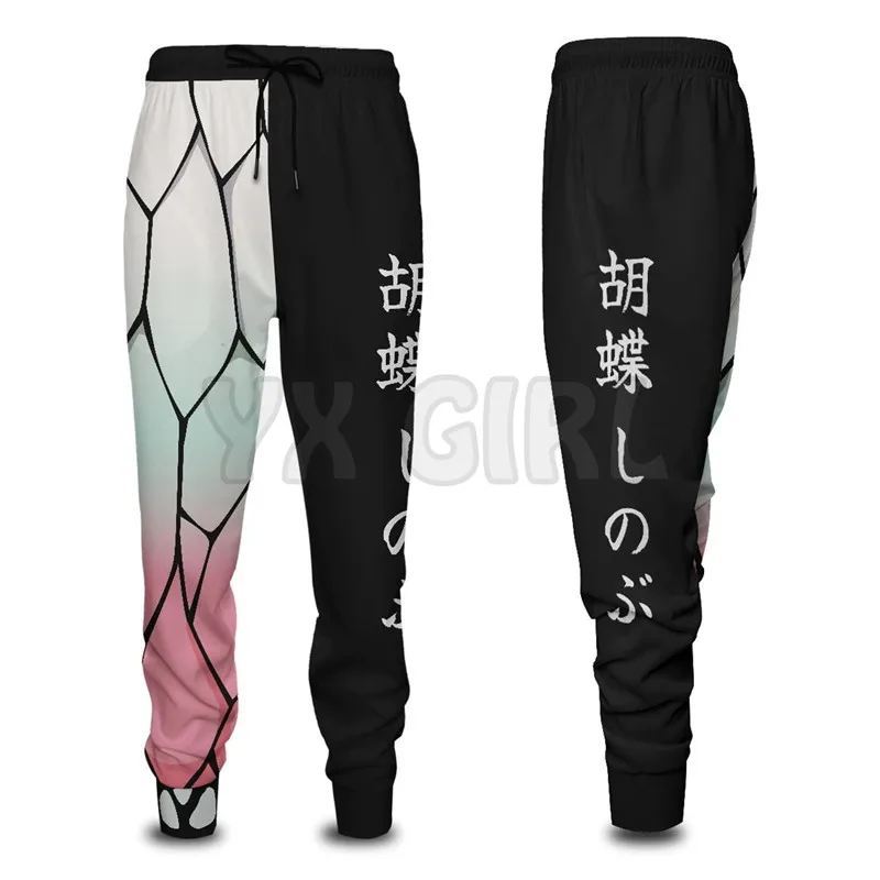 Demon Slayer Shinobu Fashion Jogger Pants 3D Printed Casual Men Jogging Trousers New Streetwear Autumn Loose Sports Pants