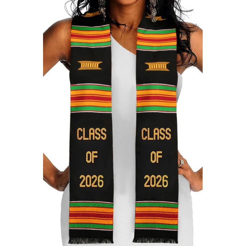

Kente Graduation Stole Class of 2026 | Celebrate Culture with the African Graduation Stole