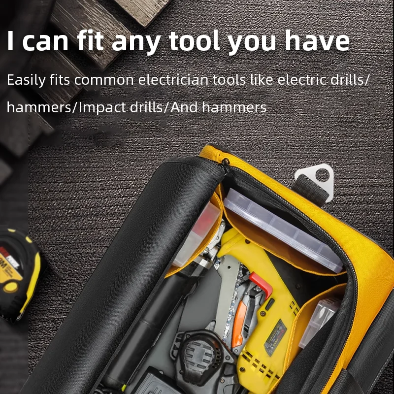 Portable Oxford Cloth Tool Bag Electrician's Tool Bag Durable  Wear-Resistant Handheld Hardware Storage Bag