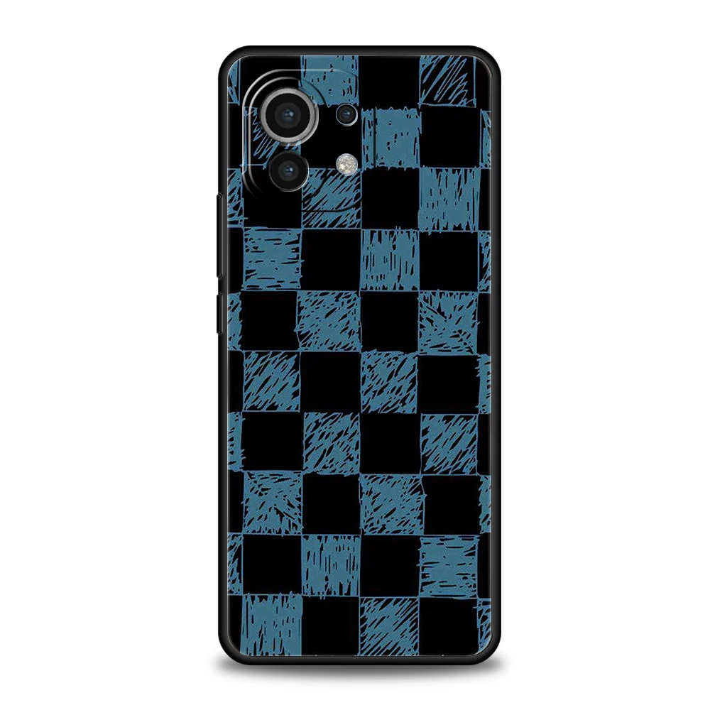 Telefon Fall Für Xiaomi 15 14 13 12 Lite 14T 13T 12T Pro Poco X7 X6 X5 X4 X3 NFC F7 Ultra F6 Pro Abdeckung Schachbrett