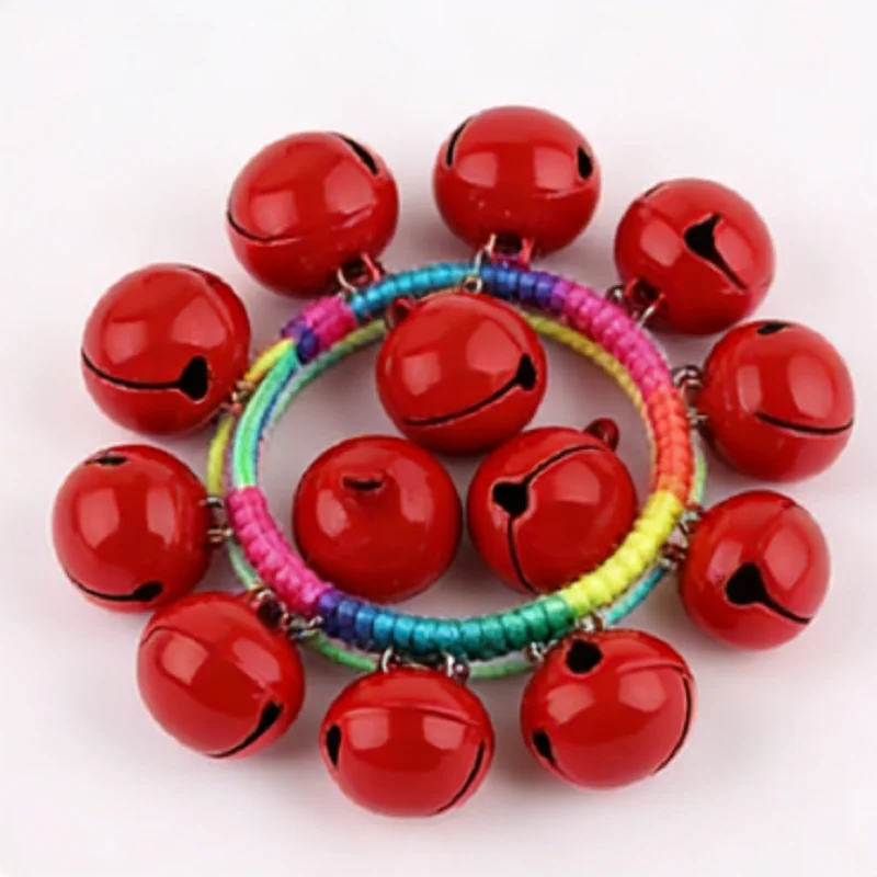 Red 8/10/12mm  Metal Jingle Bells Loose Beads Festival Party Decoration/Family Living Decorations/DIY Crafts Gifts Decoration