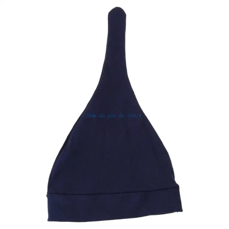 

19QF Baby Soft Cotton Hat Newborn Infant Tail Knot Beanie Cap Solid Color Bonnet Bandanas Turban Headwrap