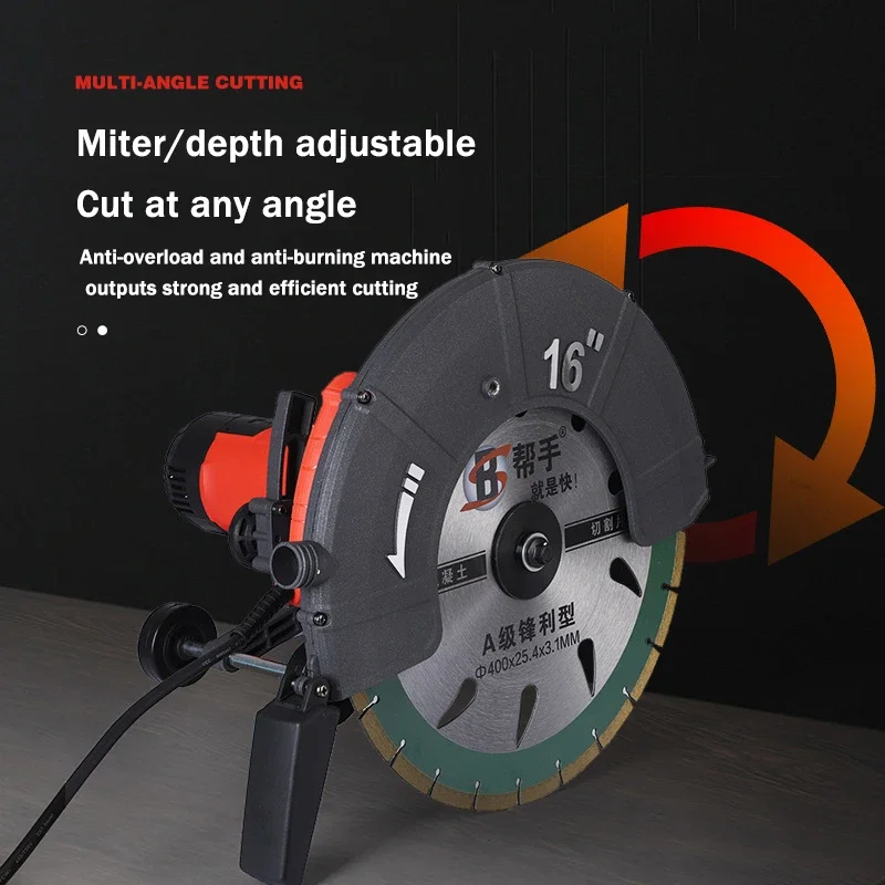 Wall Slotting Machine Highpower Multiangle Arbitrary Cutting Electric Circular Saw Handheld Marble Tile Concrete Cutting Machine