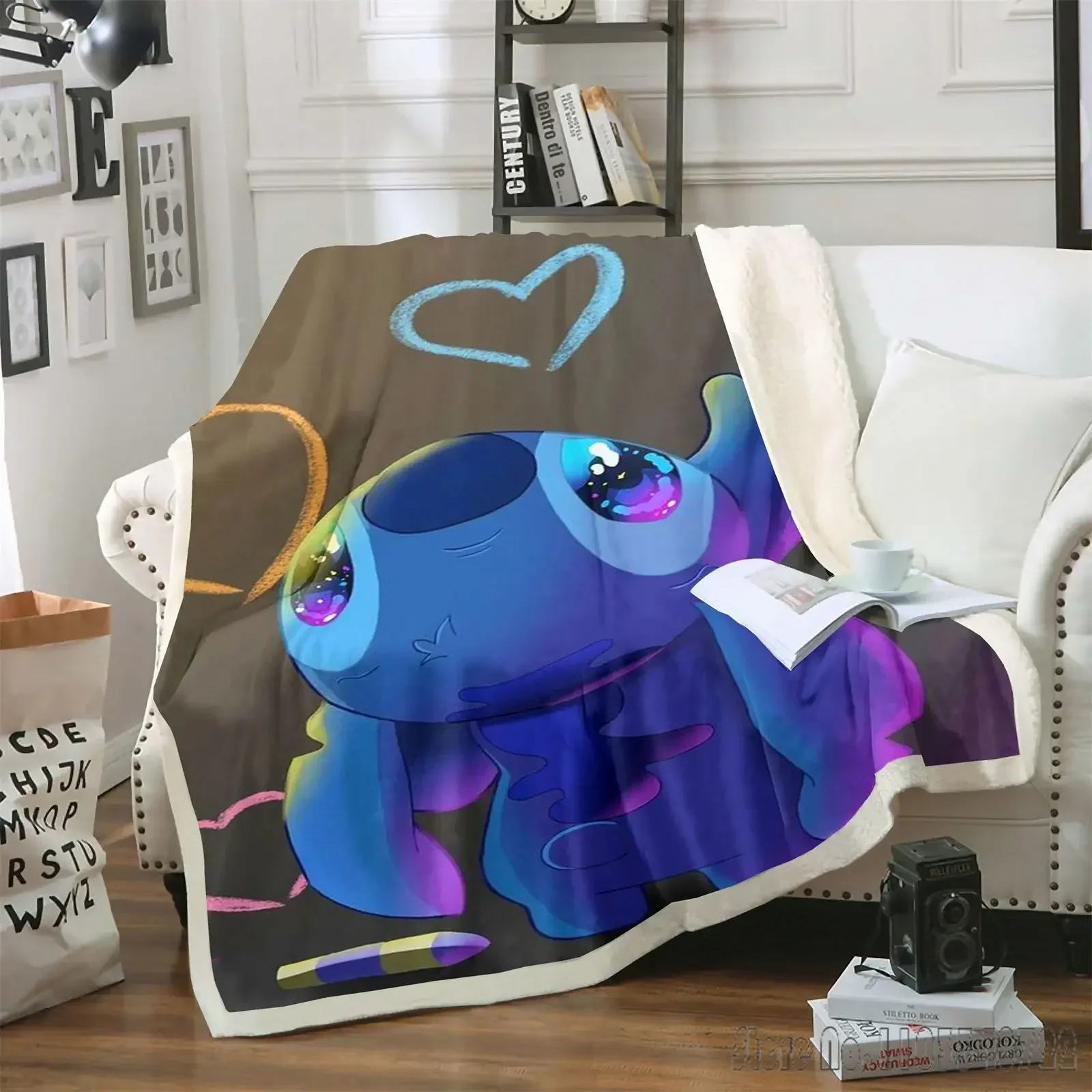 

Weighted Fluffy Stitch Blankets King Size Luxury For Winter And Throws Coraline Children Grade A Printed