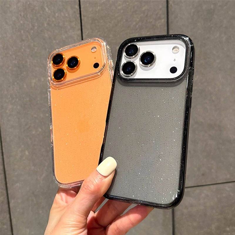 Luxuriöse Glitzer-Transparent-Hülle für iPhone 18 17 Pro Max 17 Air 11 12 13 14 15 16 Pro Max X XR XS 7 8 Stoßfeste TPU-Abdeckung – Detail 2