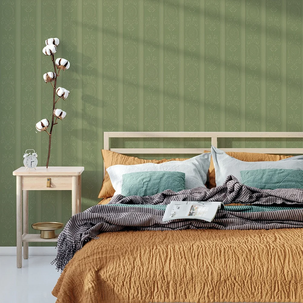 

3D однотонные толстые обои в стиле рококо, водонепроницаемые и маслостойкие, для спальни, гостиной, европейские наклейки для украшения стен из ПВХ