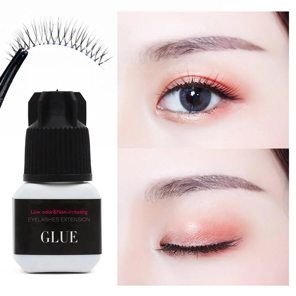 1~10PCS Individual Eyelash Glue Black Eyelash Adhesive Glues Odor Free No Stimulation slow use for beginner