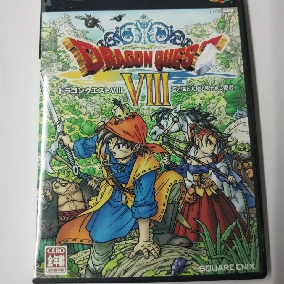 PS2 Doragon Kuesuto 8 نسخة لعبة CD Dragon Quest آلة أجزاء ألعاب ميجا القرص تأثيري سائق بصري RPG ثلاثية الأبعاد صورة أقراص مضغوطة لعب لعبة
