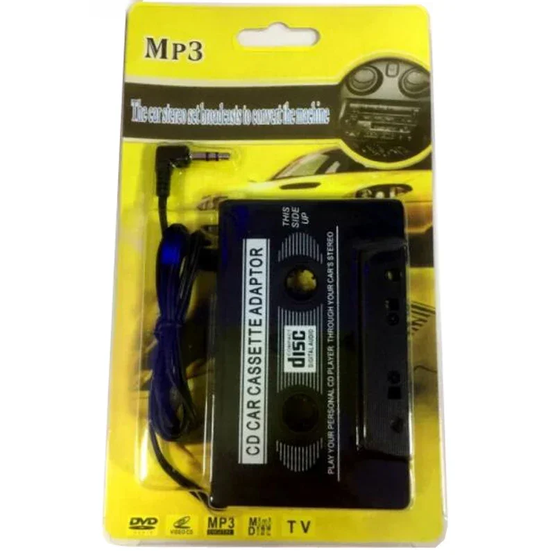

CD Car Tape Audio Cassette Adapter Mp3 Player Converter 3.5mm Jack Plug For iPod iPhone MP3 AUX Cable CD Player Drop Shipping