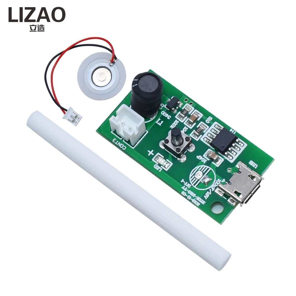 LIZAO USB Powered Humidifier DIY Module Mist Maker Driver Circuit Board with Atomization Film Oscillating Atomizer Sheet