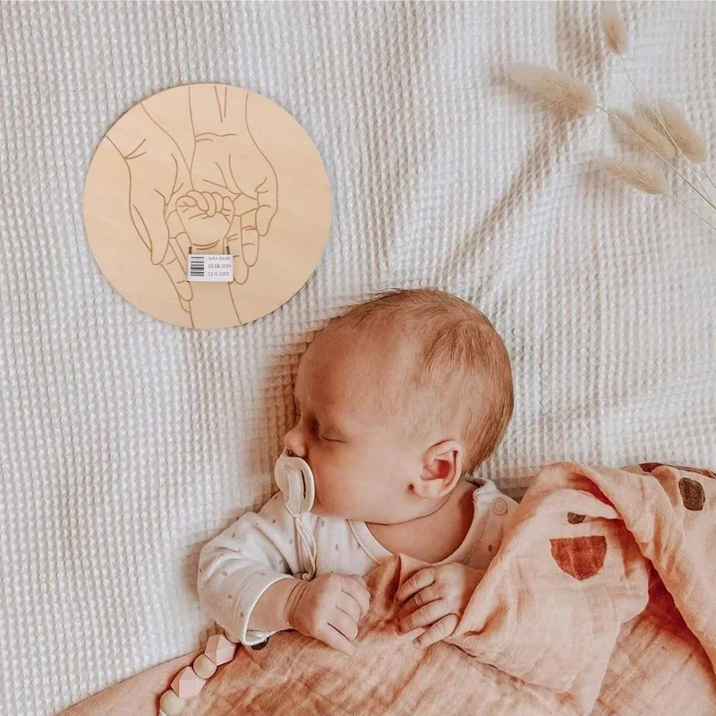 Newborn Engraved Keepsake Holder Photography Accessories  Personalized Name Baby Gift Memorial Day Gift ﻿