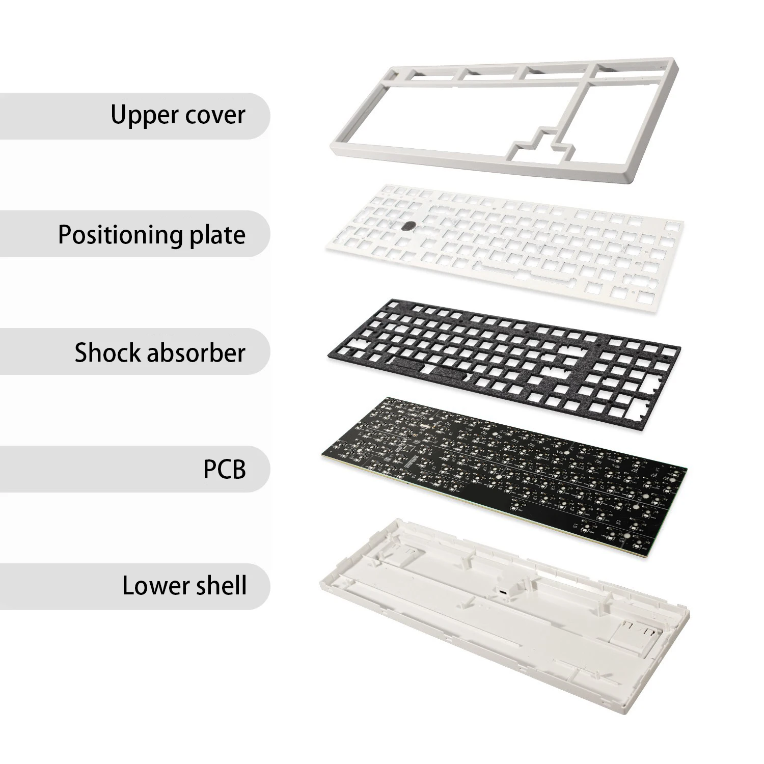 TOM980 Hot Swap/Sodering Mechanical Keyboard Kit 98 Layout 3 Mode 2.4G Wireless Bluetooth RGB Compatiable With 3/5Pins Switches