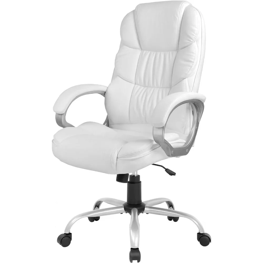 

Office Chair Computer High Back Adjustable Ergonomic Executive PU Leather Swivel Task Chair with Armrests Lumbar Support