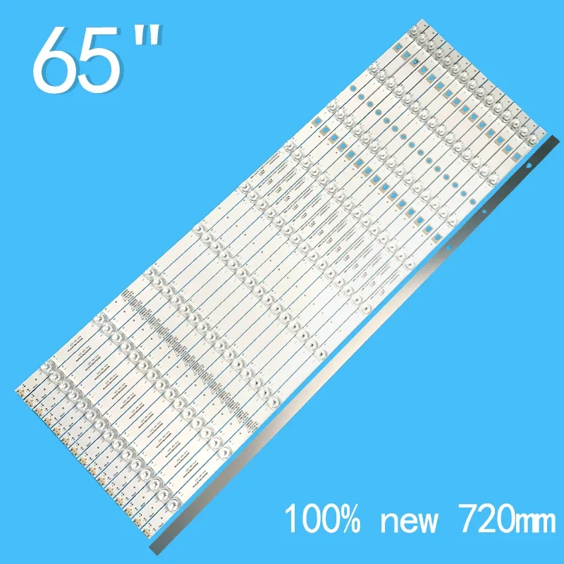 Nieuwe 16 Stks/partij 720Mm 9Leds 3V Voor 65 "Tv LED65D9-03 LED65D9-04 LED65D09-ZC14AG-01 Ls65al88a72 G65Y-T F65n 30365009207 LSC650FN05-W