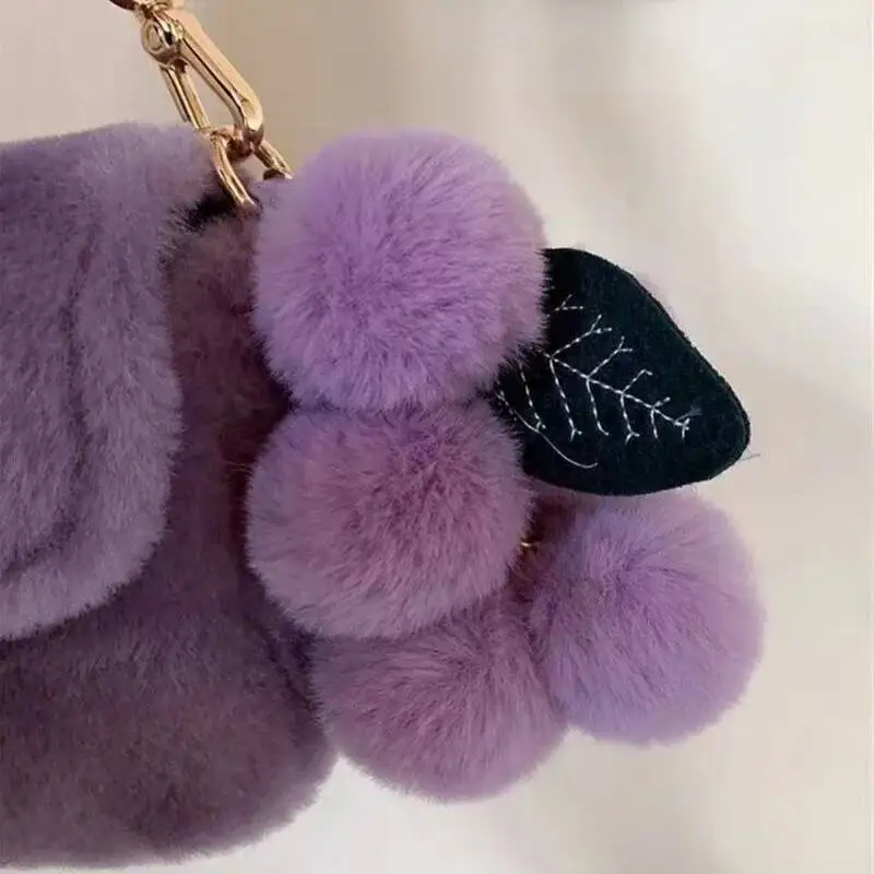 Korean Chic Sweet Y2k Aesthetic Shoulder Bags All Match Fluffy Solid Women's Underarm Bag Elegant Office Lady Handbag Crossbody