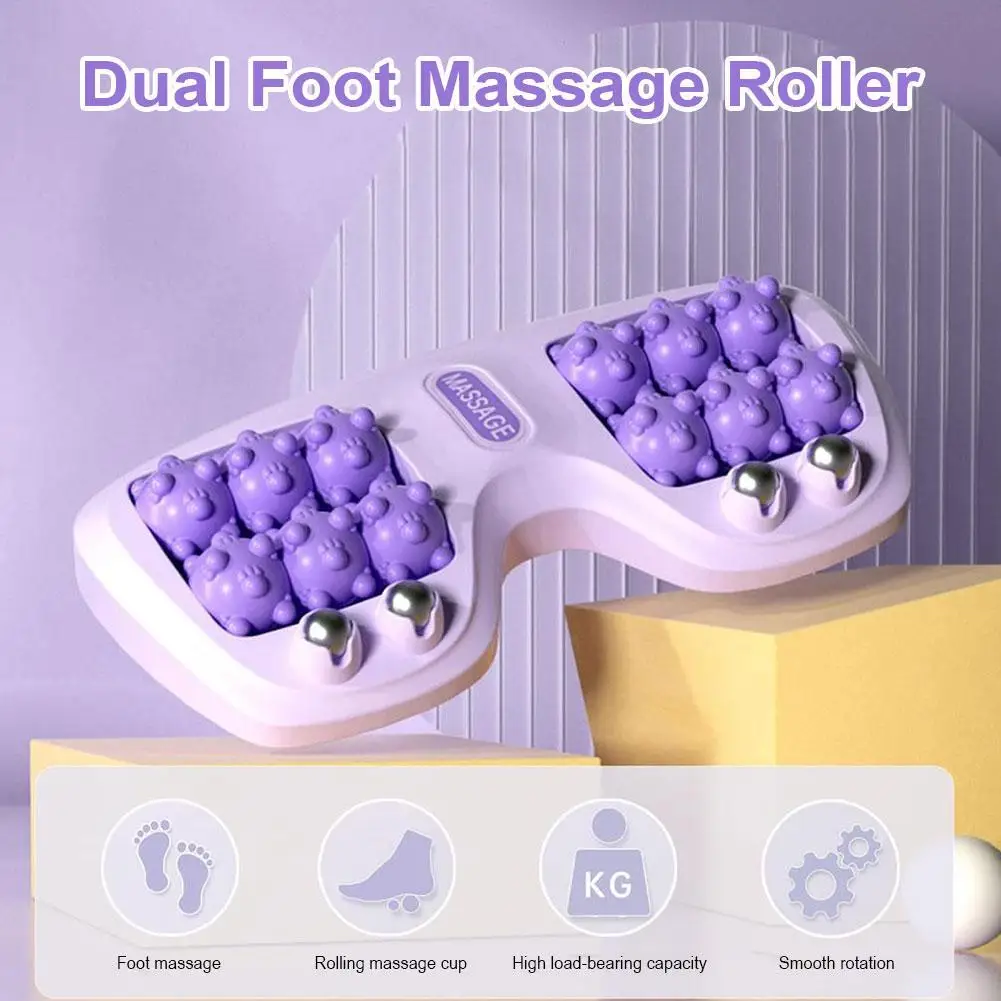 

Portable Dual Foot Massage Roller Plantar Fasciitis Relief Stress Relief And Deep Relaxation Portable Reflexology Tool For Home