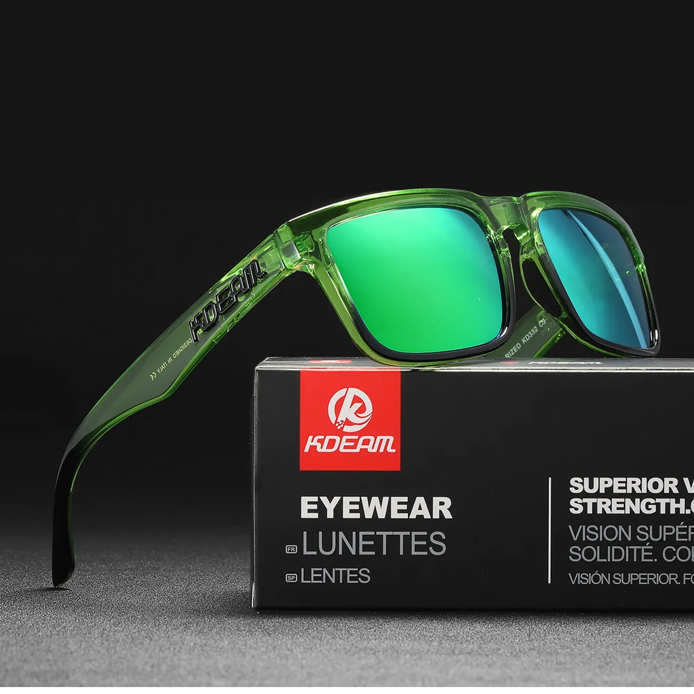Neue KDEAM Marke Kurze Design Männer Platz Polarisierte Sonnenbrille Hochwertige Fahren Sonnenbrille Mode Frauen Shades UV400 Brillen – Detail 16