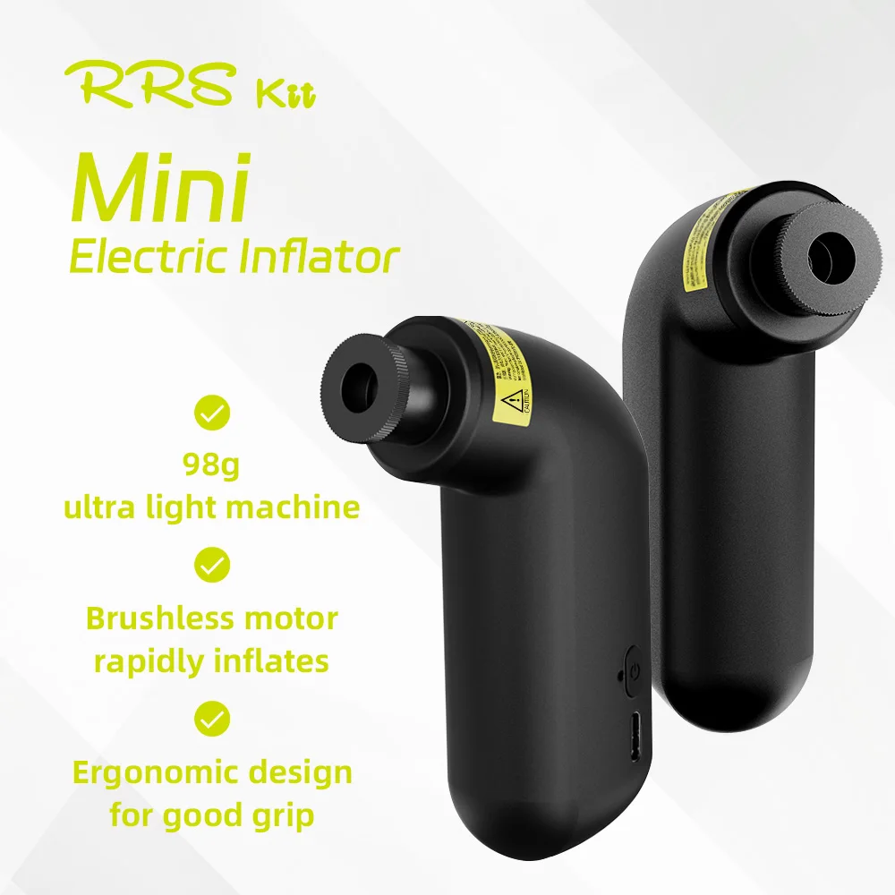 Rrskit Mini Electric Inflator Ultra-light Portable Inflator 100PSI Rechargeable Compressed Tire Inflator Bicycle Inflator