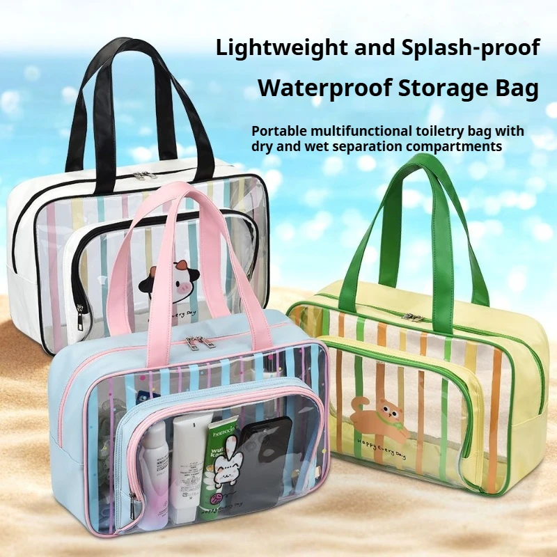 

Милая мультяшная сумка для плавания, водонепроницаемая пляжная сумка для фитнеса, спортивная сумка на открытом воздухе, большая вместительная сумка для туалетных принадлежностей, сумка для купальника