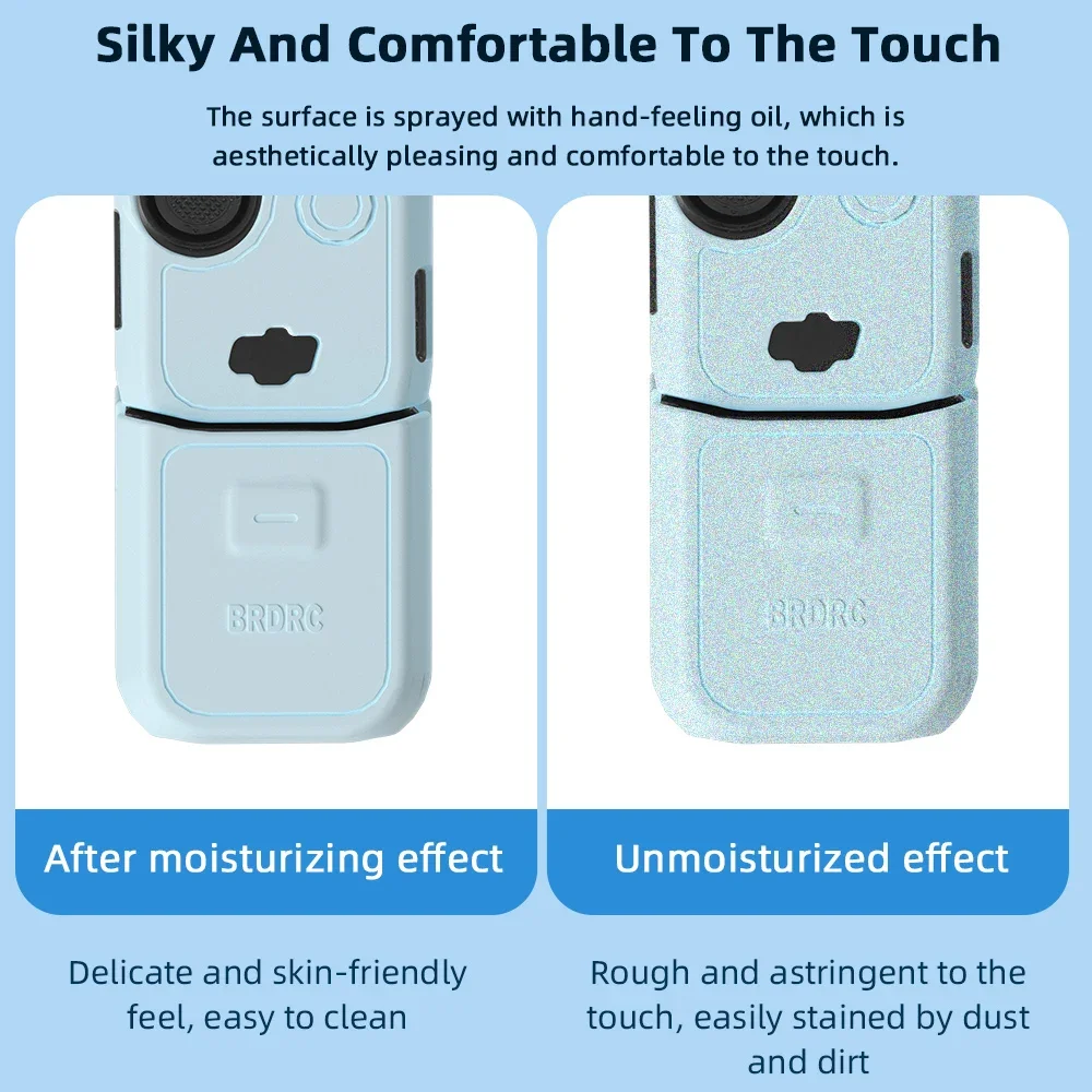 BRDRC Silikonowe etui do kamery DJI Pocket 3 Anti-Scratch Shell Gimbal Camera Protective Cover Lens Cap Handle Shell Accessory — zdjęcie produktu 6