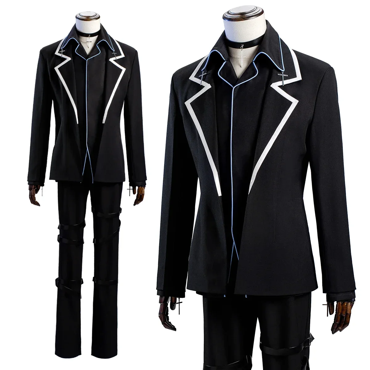 

Shugo Chara Anime Tsukiyomi Ikuto Cosplay Costume Shawl Suit Shirt Shorts Tie Blue School Uniform Gift