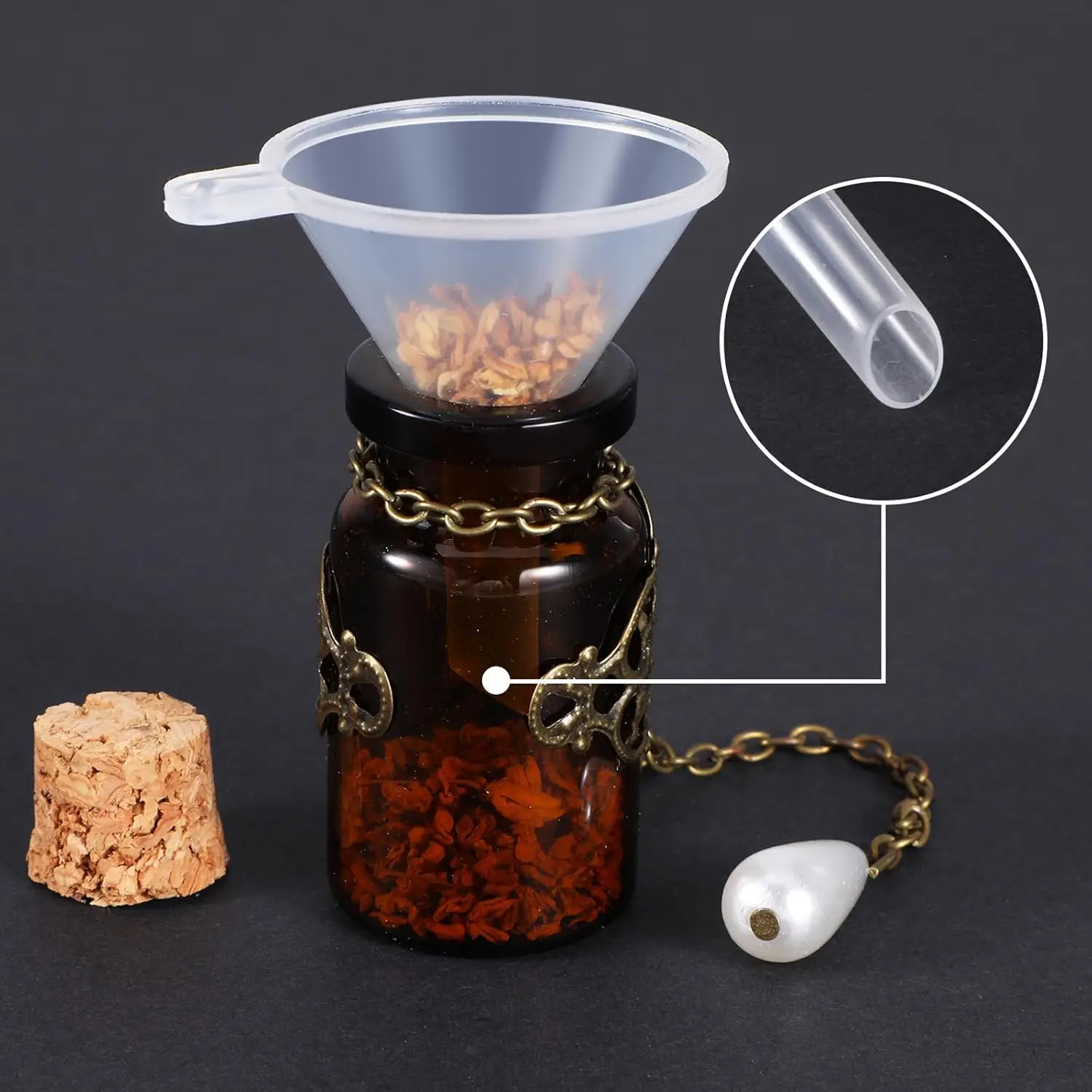 10/30 قطعة قمع صغير البلاستيك ضيق الفم جرة ملء أداة لزجاجات المختبر الرمال الفن العطور العطر