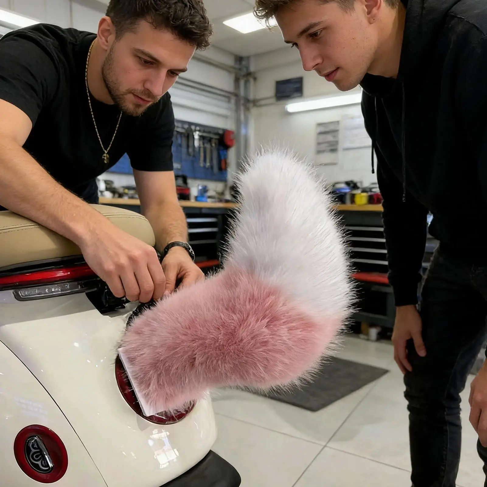 

Плюшевый хвост для мотоцикла с дистанционным управлением, регулируемый, для скутера, забавный аксессуар-украшение в виде животного, подарок-прикол для декора мотоцикла