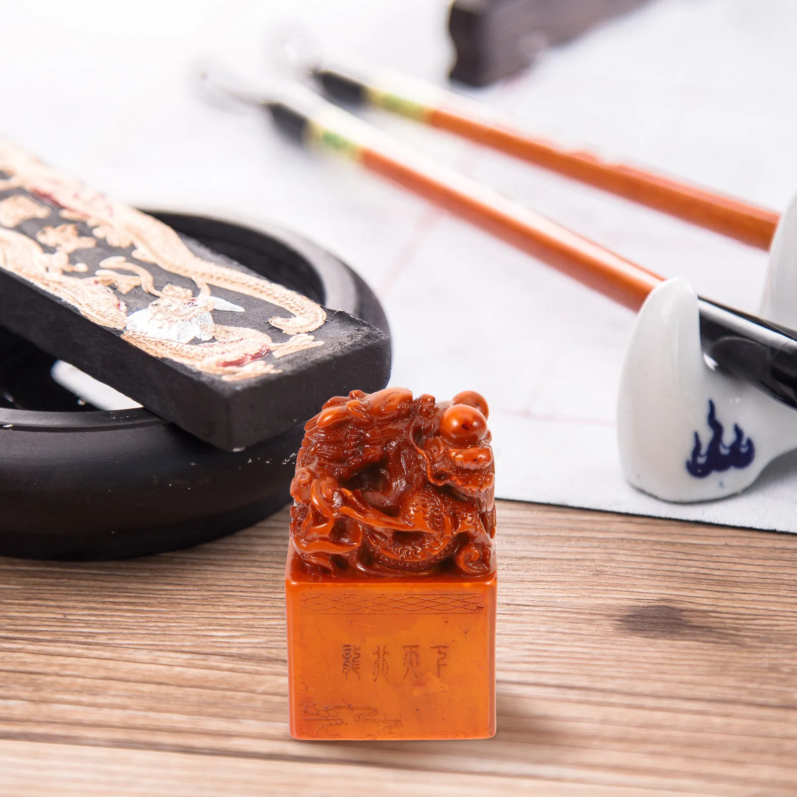Blank Natural Stone Seal Stamp Made of Shoushan Stone for Handmade Carving DIY Name Stamp Craft Scrapbook Calligraphy Art