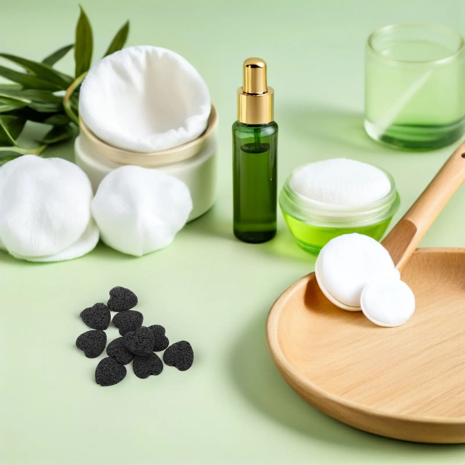 20 perles diffuseuses d'huiles essentielles en pierre de lave volcanique en forme de cœur, réutilisables pour la maison, le bureau, la voiture et les voyages