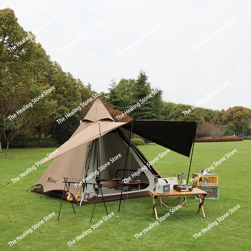Tent Outdoor Camping Full Automatic Quick Open Vinyl Indian Double Layer Thickened