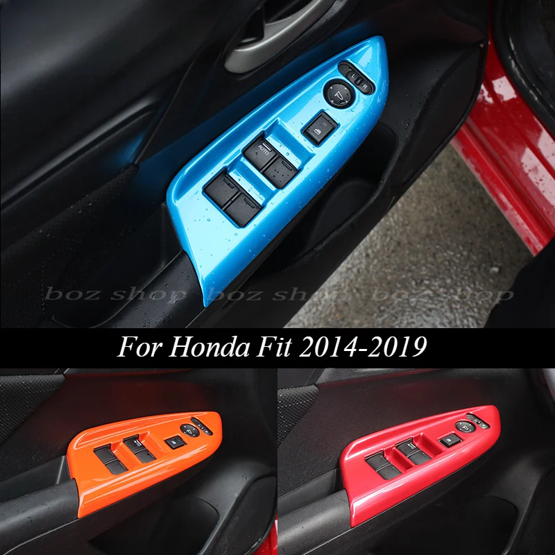 Per Honda Fit 2014 2015 2016 2017 2018 2019 adesivi decorativi di sollevamento del vetro dell\'auto accessori speciali per auto di modifica d\'interni