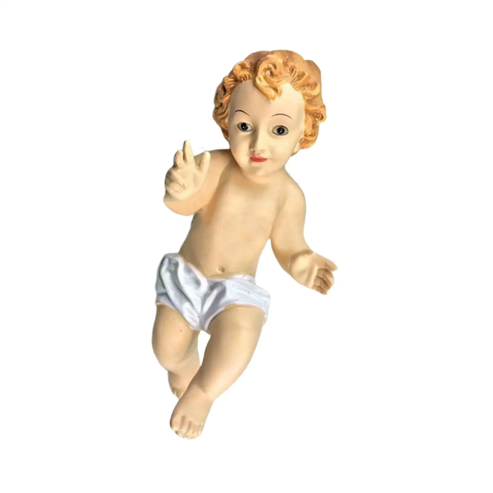 Baby Jesus Figure,Resin Sculpture,Christmas Ornament,Desktop Decoration Jesus Child Figurine Nativity Figurine for Festival