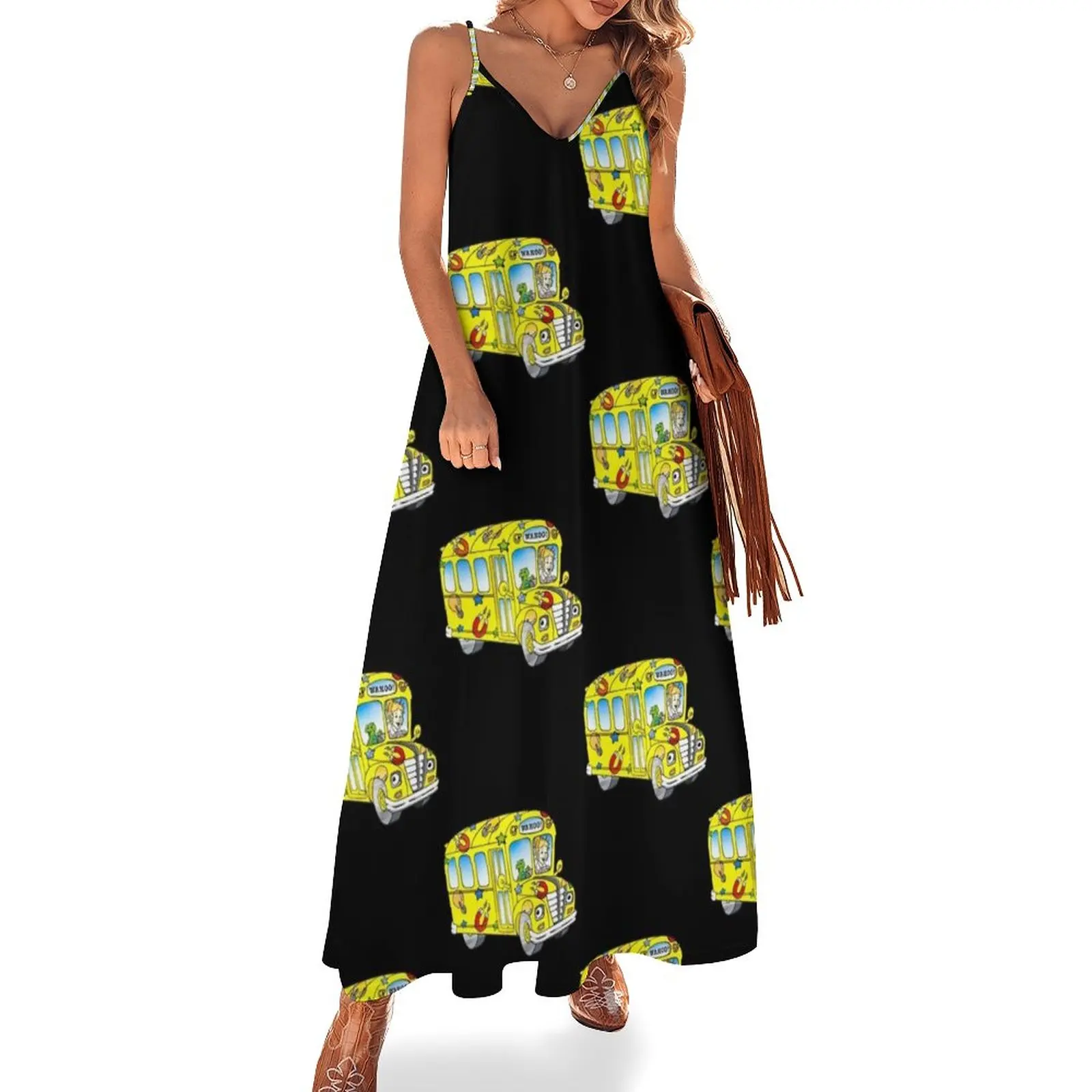 

The magic school bus Sleeveless Dress women clothes elegant women's sets woman dress