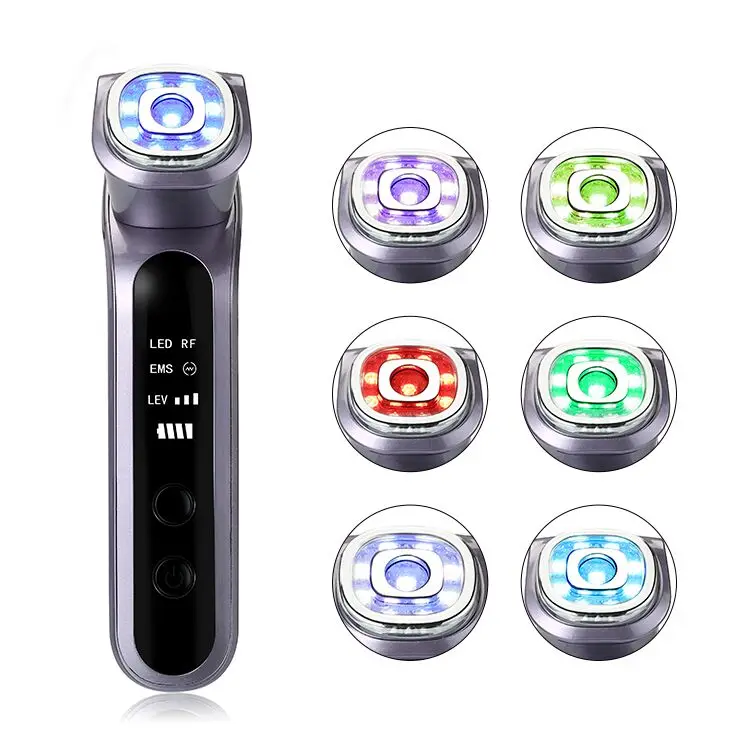 2024 popular Facial Neck Eye Lift Massage Kit skincare tools firm skin  with 7 LED light colors Firm Tightening RF beauty device