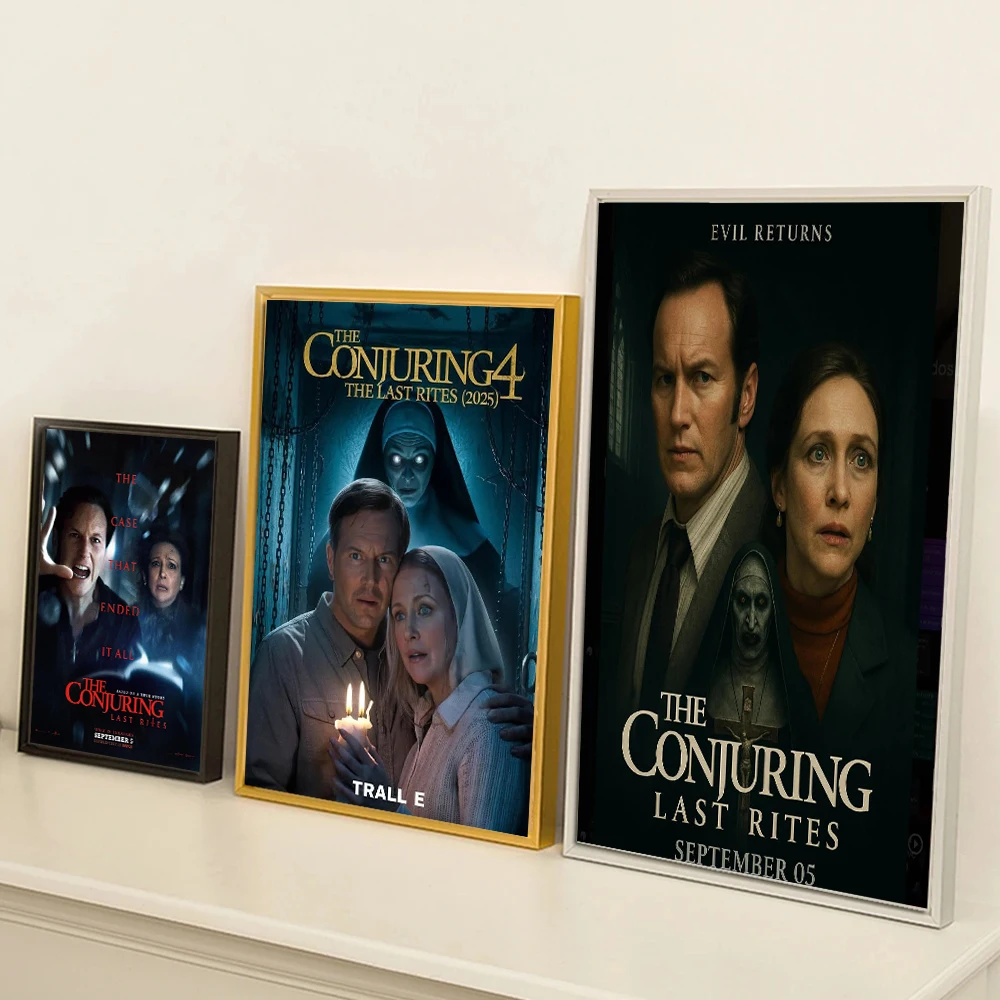 2025 The Conjuring آخر رسومات الفيلم المشارك طباعة لغرفة النوم غرفة المعيشة ديكور المنزل أفلام الرعب الجديدة حائط لوح رسم الفن #2