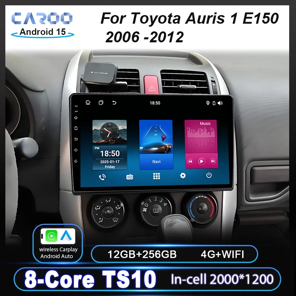 

Android 15 For Toyota Auris 1 E150 2006-2012 Carplay Car DVD Auto Radio Stereo GPS Navigation Multimidia Player No 2din DVD WIFI