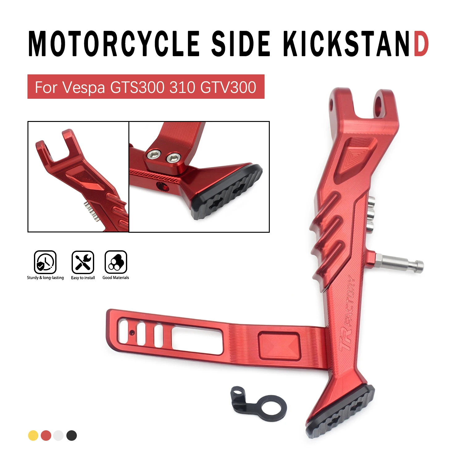 Motorcycle Part For Vespa GTS300 GTS310 GTV300 Kickstand Sidestand Side Support Stand Parking Rack Accessories Moto